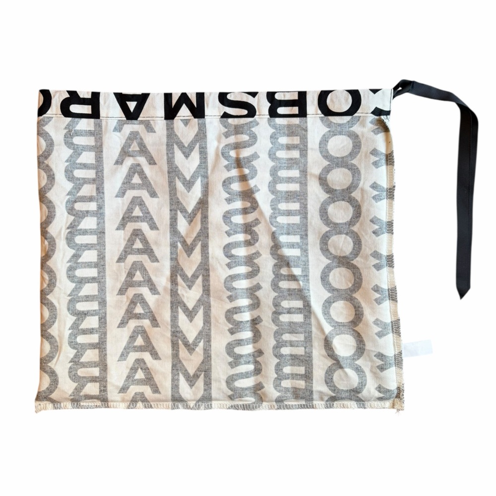 Marc Jacobs Monogram Logo Cotton Drawstring Dust Bag Travel Pouch 11.5x13.5 - Picture 6 of 9